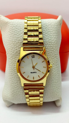 Le Le Watch for men gold colour waterproof round watches Muskan Creations analog mens watches Analog Watch  - For Men
