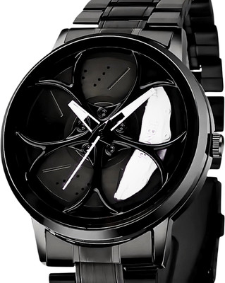 JollyBilly Tencel Watch White Car wheel watch | Spinning watch | Roatating watch | Gyro watch | White watch Analog Watch  - For Men