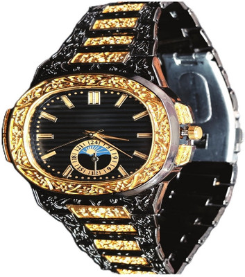 RENAISSANCE TRADERS New gold silver diamond classic vintage imported abudhabi Analog Watch  - For Men