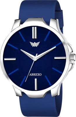 ABREXO Abx9100-Silver Blue Dial Blue Strap Trending Blue Dial & Blue Silicone Strap Wrist Watch for Boys Analog Watch  - For Men