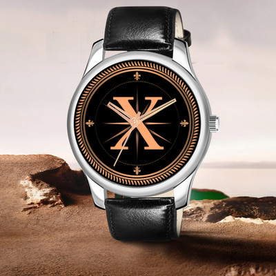 Red Robin -X-NEWAVO-SIL-BLK-L-1 Alpha Heritage Collection X Black Strap Watch for Man & Boys Analog Watch  - For Men