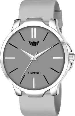 ABREXO Abx9100-Silver Grey Dial Grey Strap Trending Grey Dial & Grey Silicone Strap Wrist Watch for Boys Analog Watch  - For Men
