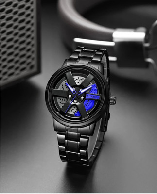 Spinner Car wheel watch | Spinning watch | Roatating watch | Gyro watch Analog Watch  - For Men