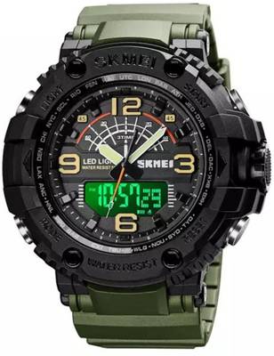 SKMEI 1637 Multi Function Como Green Japanese Movement Analog Digital Sports Watch Analog-Digital Watch  - For Men