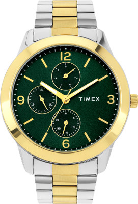TIMEX TWEG18525 Green Round Dial Quartz Analog Watch  - For Men