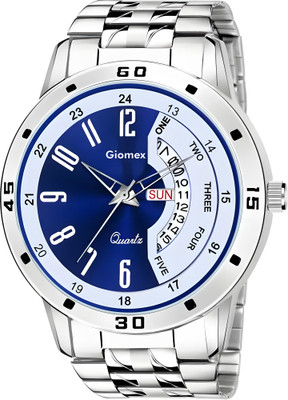 Giomex 2252 Blue White DD Chain Premium Addition Analog Watch  - For Men