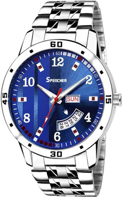 Spencher 494 Nexon Day & Date Blue Dial Chain Watch For Men & Boys Analog Watch  - For Men