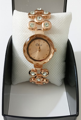 Imperial Shine Rose Gold crystal studded watch Analog Watch  - For Women
