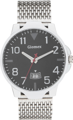 Giomex Giomex TMX002 Black Silver Chain Premium Addition Analog Watch  - For Men