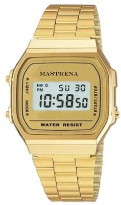 Mastrena MSG2523-Chain Vintage Series Gold Dial Digital Watch  - For Boys & Girls