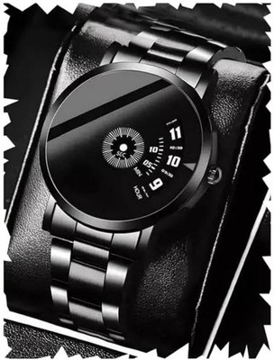 MAHAVIRA COLLECTION Rubber_Mens_Paidu_Black Stylish Hands Mesh Rubber Belt Trending Black Wrist Watch for men & boys Analog Watch  - For Men