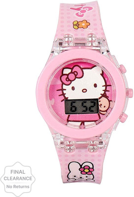 NumberOne Hello Kitty Kids Analog Led Glowing Light Watch for Kids Set of - 1 Digital Watch  - For Girls