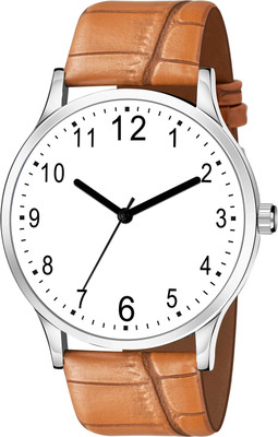 MAHAVIRA COLLECTION Analog Watch Attractive Hands Brown Leather Strap Slim Dial Profastion Men’s Watch Analog Watch  - For Men