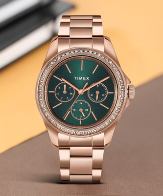 TIMEX Multi Function Green Dial Analog Watch  - For Women