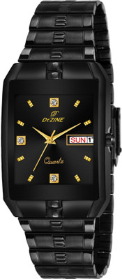 Dezine Black Platted Analog Watch  - For Men