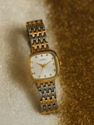French Connection Silver Sunray Textured Dial | Gold Analog Watch For Women's Analog Watch  - For Women