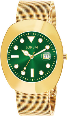 LOREM LR140 Golden Intermesh Stainless Steel Strap Analog Watch For Men LR140 Analog Watch  - For Men