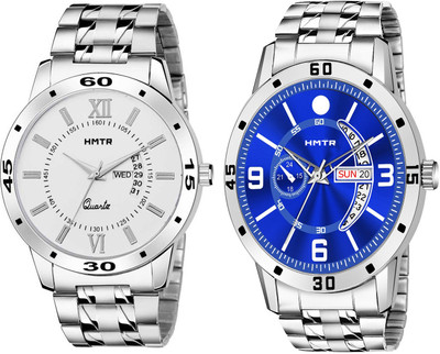 HMTr HMTr-7078-WHT,7090-BLU DAY AND DATE WORKING Analog Watch  - For Men