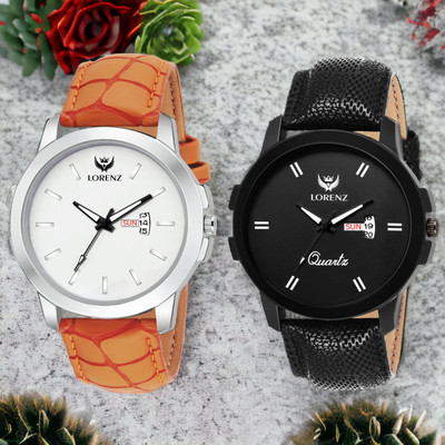 LORENZ MK-07W09W LORENZ 07W09W Combo of 2 Day & Date Watches for Men Analog Watch  - For Men