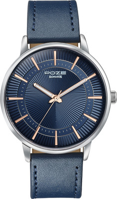 SONATA Sonata Poze Drop 6 Quartz Blue Round Dial Men's Watch / Analog Watch  - For Men
