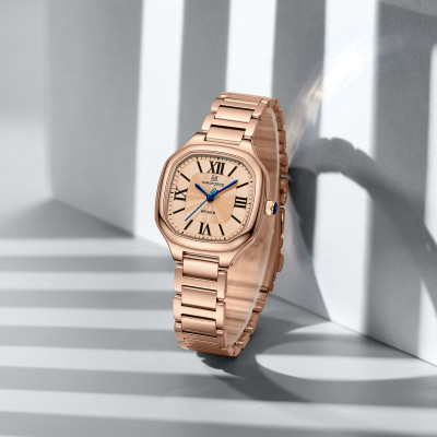 NAVIFORCE 5042 Rose Gold Square dial analog water resistant watch for womens Analog Watch  - For Women