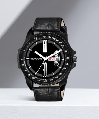 PROVOGUE PRV-109-BLACK PRV-109-BLACK Working Day and Date Analog Watch  - For Men