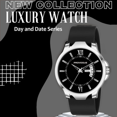 PROVOGUE Premium Classic Silicon Analog Watch Trending Day & Date Series Silicone Belt for Boy Analog Watch  - For Men