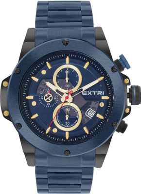 EXTRI New Collection Men Round Blue Chronograph X6080-E Analog Watch  - For Men
