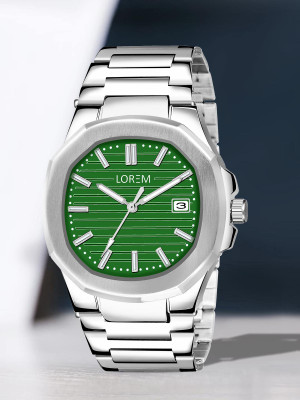 LOREM LR146 LOREM Green Dial Date Function Analog Watch For Men Analog Watch  - For Men