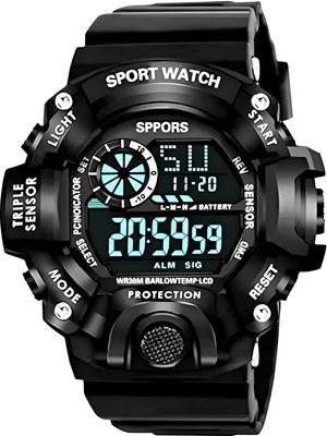 asep Luxurious Waterproof Sports Multifunctional Alarm Digital Watch  - For Boys & Girls