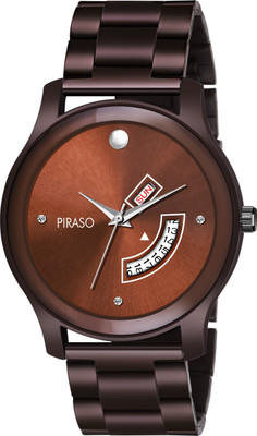 PIRASO D&D C105 BROWN New Stunning look Brown Color Watch With Day And Date Functioning watch For Boys Analog Watch  - For Men