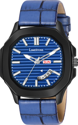 LIMESTONE OTUS 3D DIAL DAY AND DATE FUNCTIONING MESH CHAIN BOYS QUARTZ Analog Watch  - For Men