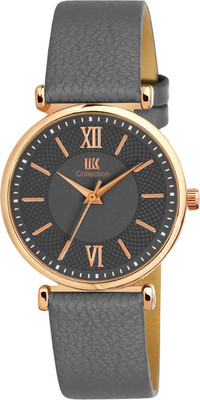 IIK Collection IIK-3218W Round Studded Dial with Genuine Leather Strap Analog Watch  - For Women