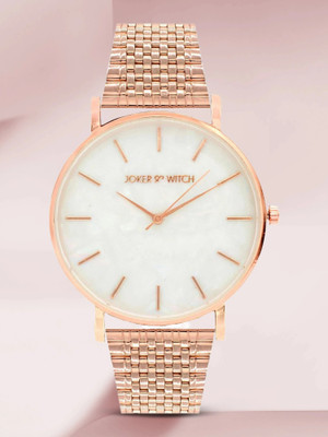 Joker & Witch Joker & Witch Nebula White Dial Rosegold Stainless Steel Watch for Women Analog Watch  - For Women