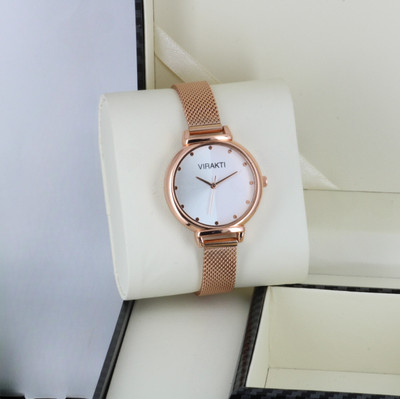 VIRAKTI Premium Quality Rosegold Standless Steal Chain Glosee Look Fancy Thorns Women Premium Quality Rosegold Standless Steal Chain Glosee Look Fancy Thorns Women Analog Watch  - For Girls