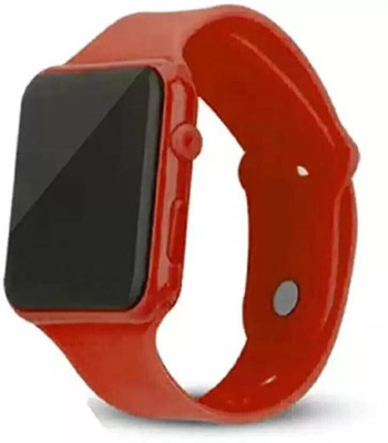 RareEagle New GeneratFull Black LED Display Red strap Latest Design Smart Watch Digital Watch  - For Boys & Girls