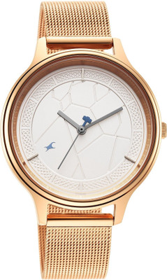 Fastrack 6269WM01 Fastrack Thor White Dial Rose Gold Stainless Steel Strap Analog Watch  - For Women