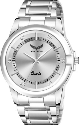 VIKINGS VK-GR-143-SLV-CHN GREY DIAL WITH SILVER RING Analog Watch  - For Men