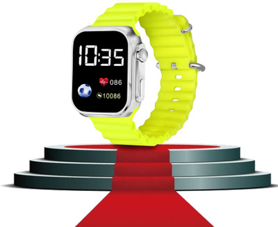 THMT TRENDING Design Silicon NEON ULTRA Led Square Digital Watch  - For Men & Women