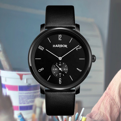 Harbor Harbor 1004 Black Step into sophistication with the Black Slim Dial Watch for him Analog Watch  - For Men