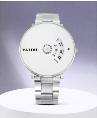 KIMY PA-WA-WH-M Paidu White dial and silver chain belt Analog-Digital Watch  - For Men