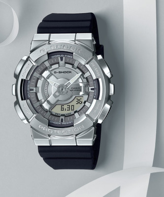 CASIO GM-S110-1ADR G-SHOCK Women Silver Dial Black Resin Strap Analog-Digital Watch  - For Women