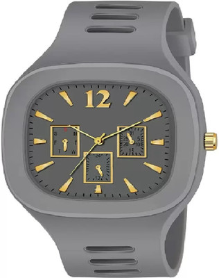 KIMY Silicone strap & Square Dial Analog Miller Watch color Grey for Men Boys & Kids GE-WA-A-GRAY-M Analog Watch  - For Men
