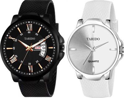 Tarido Combo Pack Of 2 New Arrival Black & Brown Analog Watch Analog Watch  - For Couple