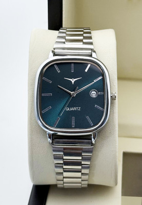 TWIXY TYW-07 SEA GREEN UNISEX Square Design Sea Green Date Function Working Dial & Adjustable Chain Analog Watch  - For Men & Women