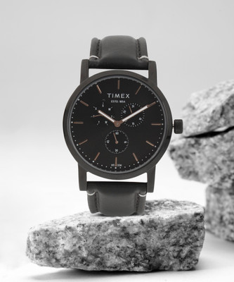 TIMEX Fashion Multi Function Black Dial Analog Watch  - For Men