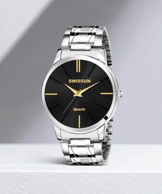 SWI55UN SW-BL9104 Stainless Steel Chain Analogue Wrist Watch & Water Resistant Brand Hands Watch Analog Watch  - For Men