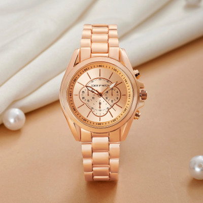 Joker & Witch Stellar Solstice Rosegold Watch With Chain Link Strap Analog Watch  - For Women