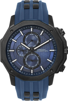 French Connection PULSAR Multifunction Texture Dial Mineral Glass Analog Watch  - For Men