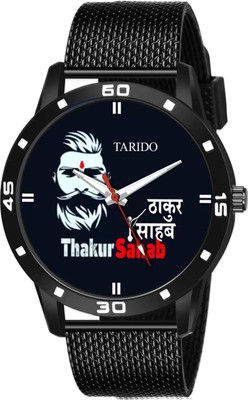 Tarido THAKUR WATCH-SM01 THAKUR WATCH BLACK DIAL&SILVER CHAIN FOR MEN&BOYS Analog Watch  - For Boys
